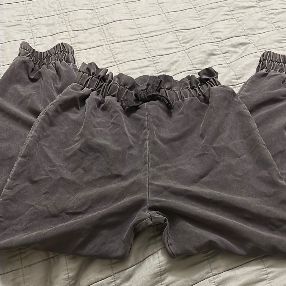 Kids Gray Elastic Waist Bottoms
